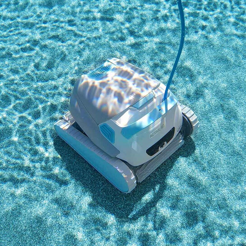 Dauphin Active 40 avec Caddy pour Piscine Creusée - Bluetooth et bouton de rappel