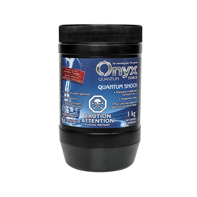 Chlore granulé Onyx Quantum Shock stabilisé à 90% avec alun et cuivre - 1 KG