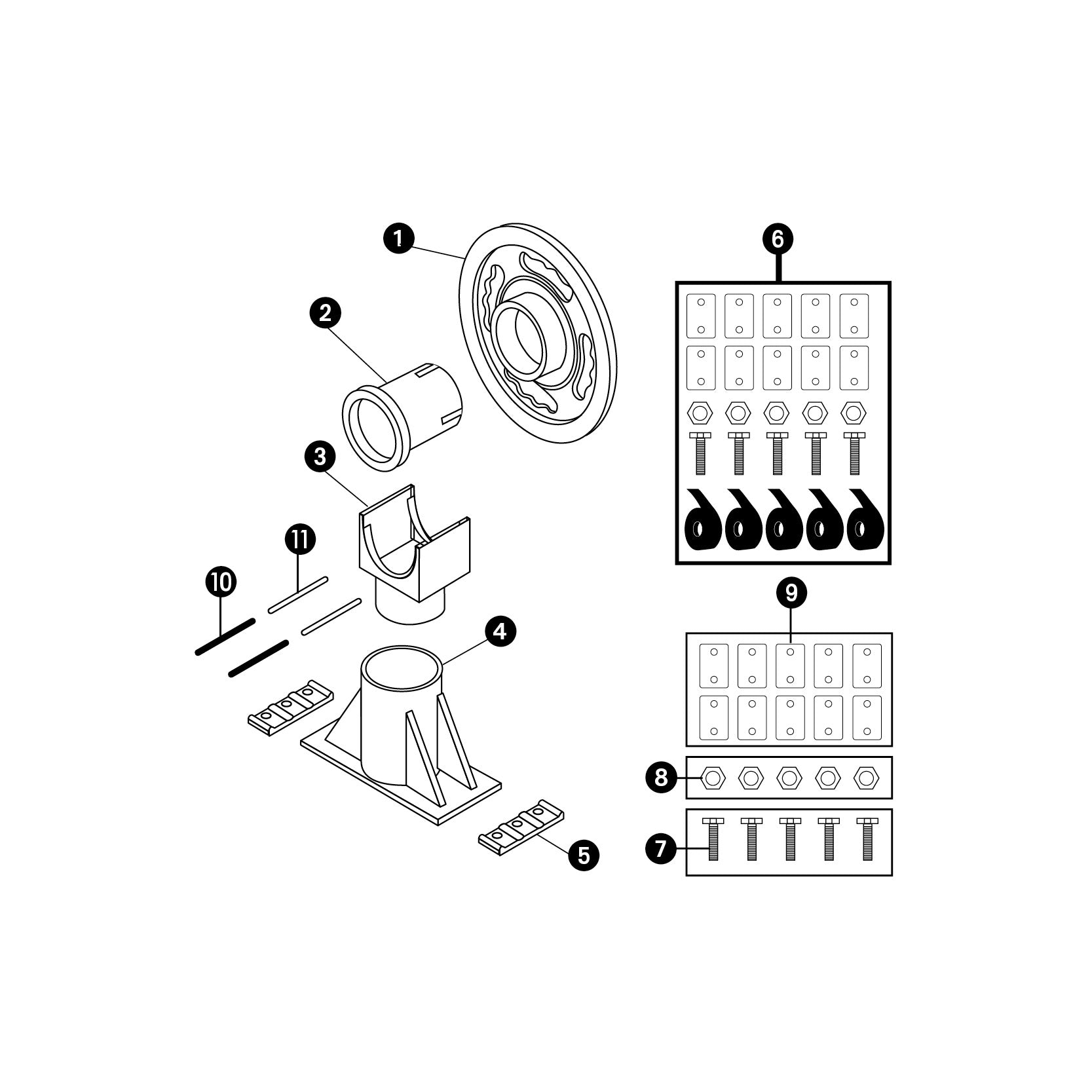 Axles (10/pkg)